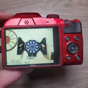 Nikon Coolpix B500 Red Digital Camera 40x Zoom 16mp Flip Screen WORKS